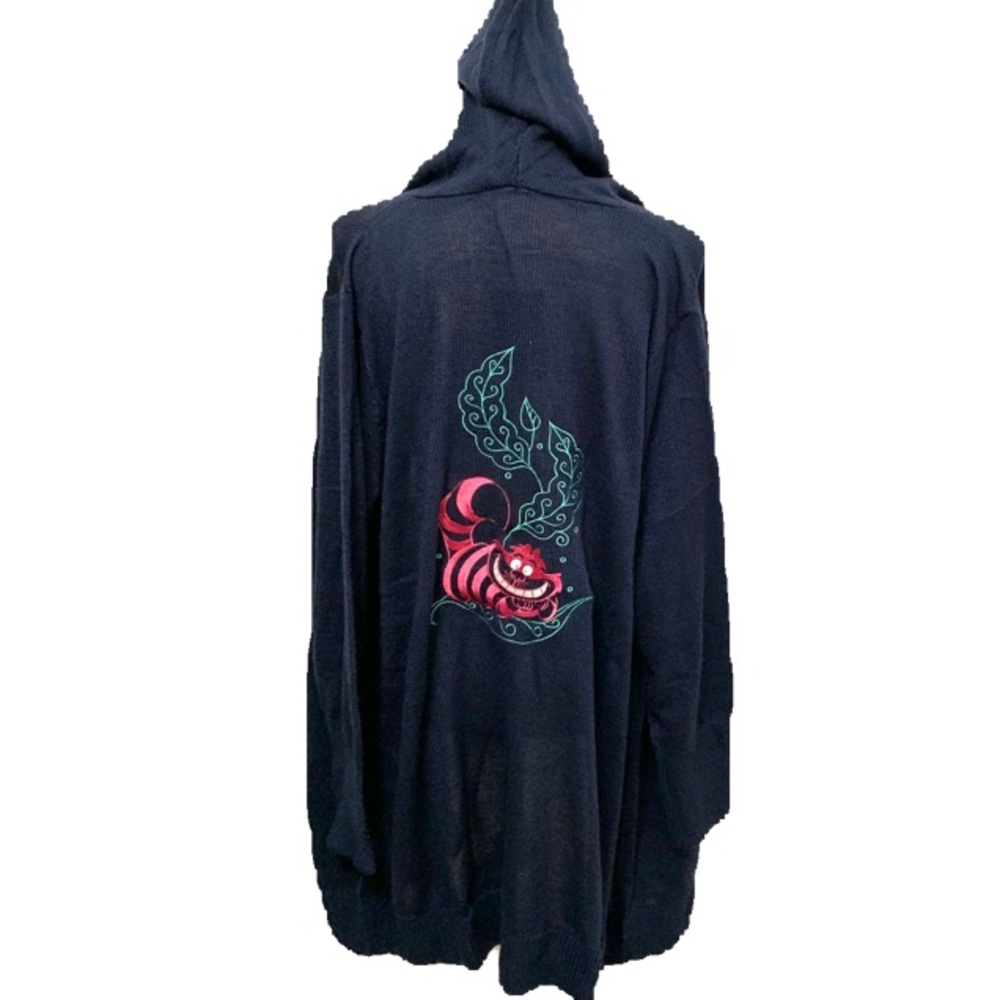 Torrid Cheshire Cat Hooded Cardigan 2-Pockets Navy - 1X - 14/16 - NEW